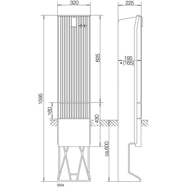 ABN Anschlusssäule FB1 BH6 SL162P